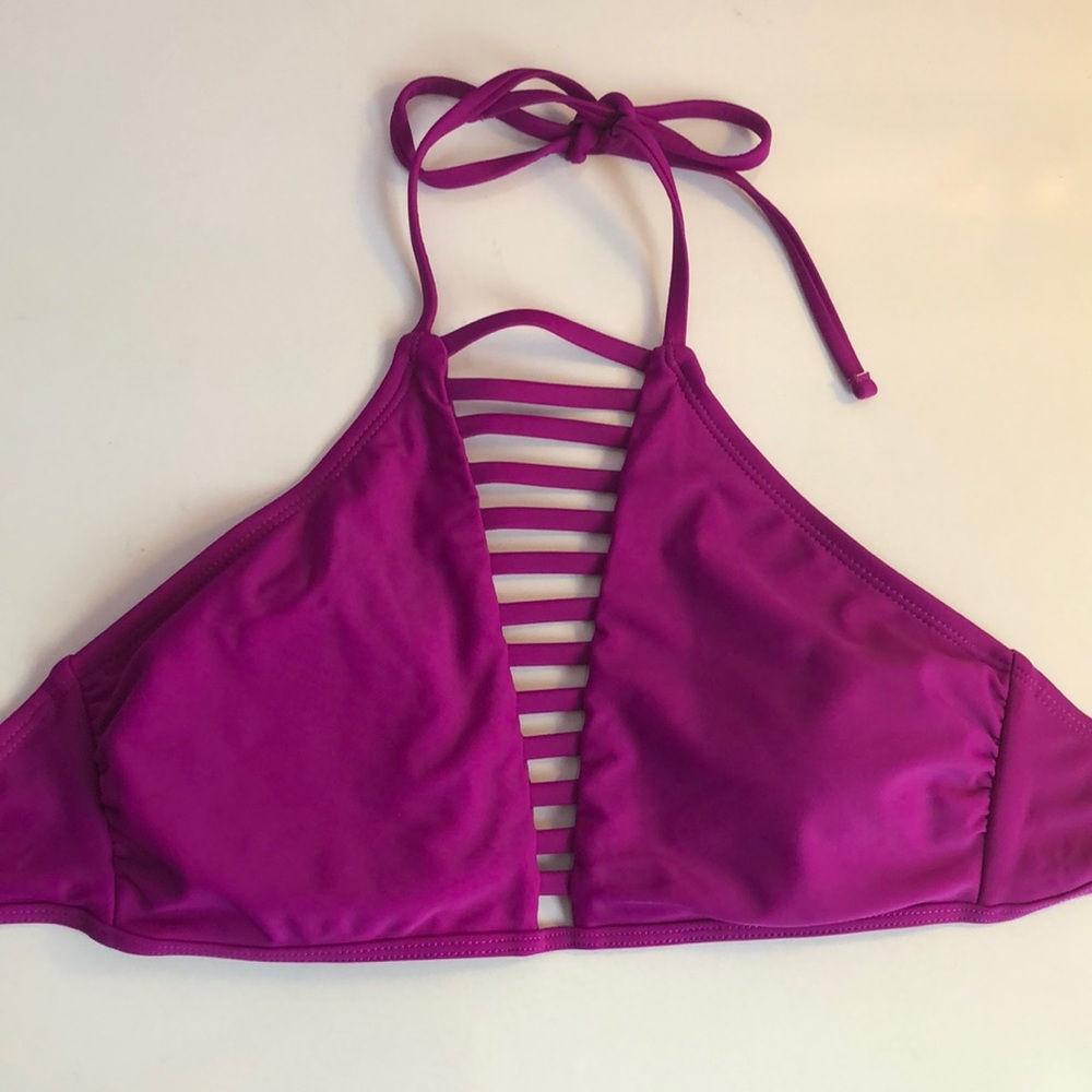 purple bikini top